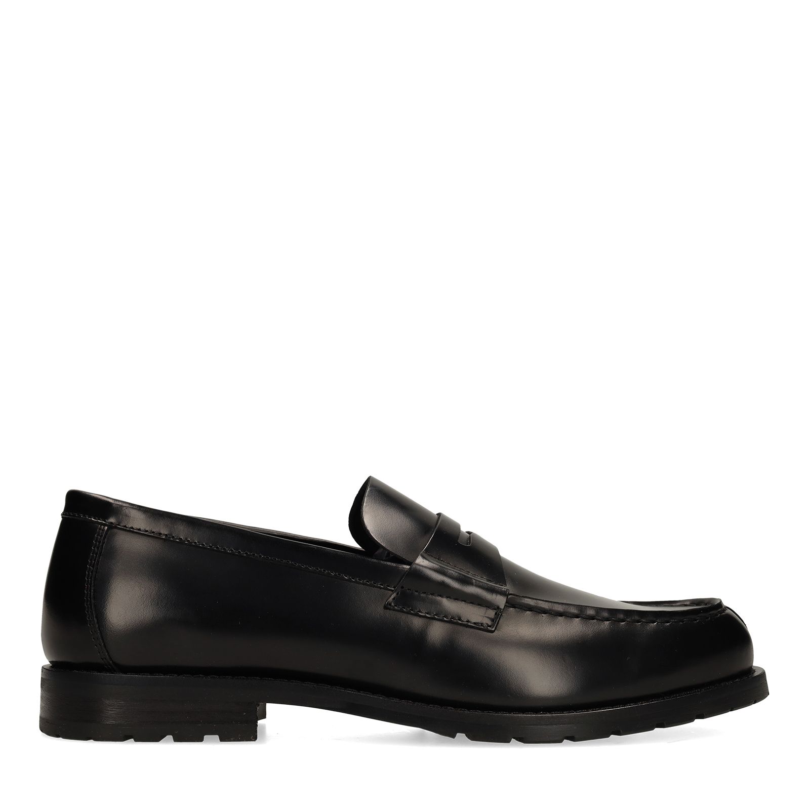 Zwarte leren loafers