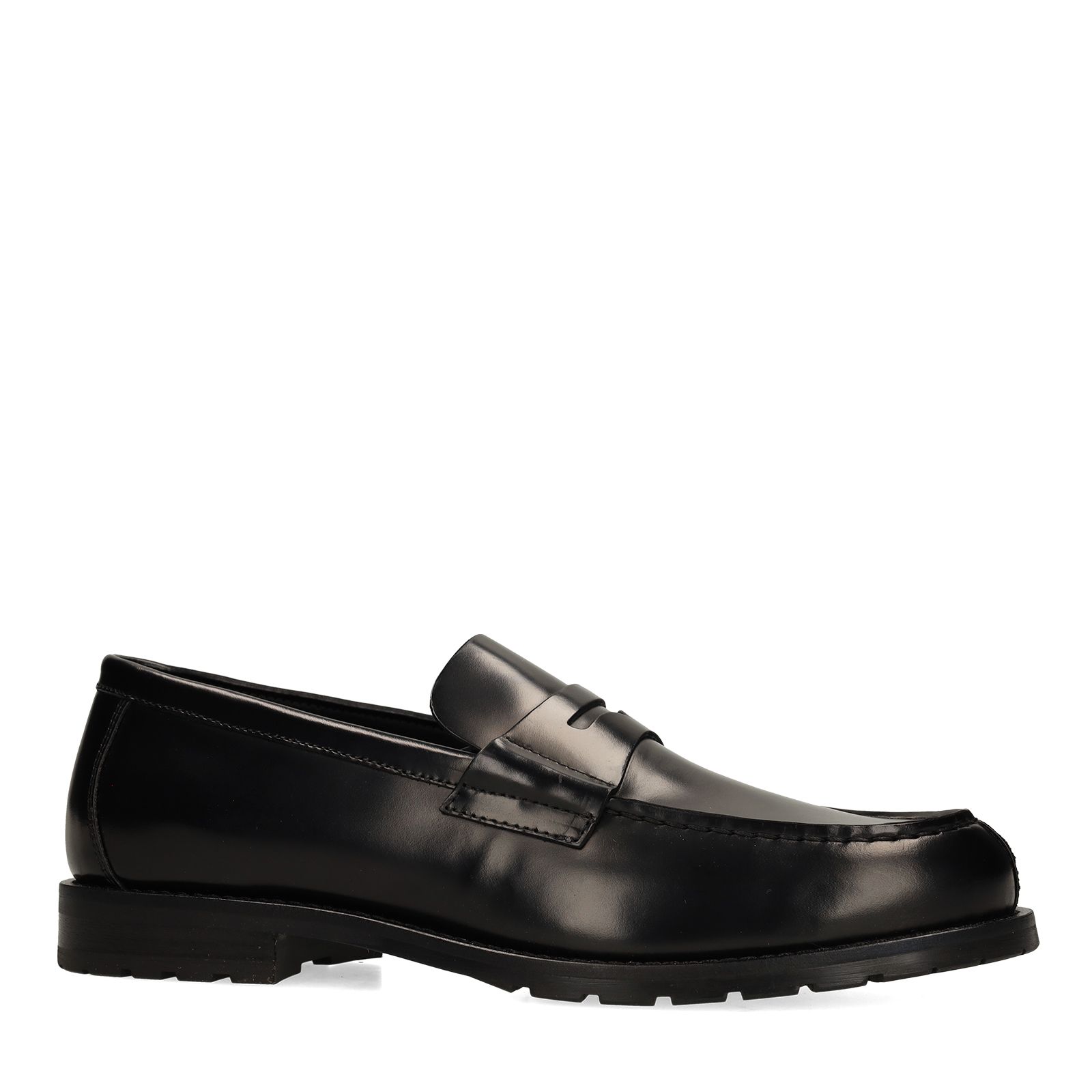 Zwarte leren loafers