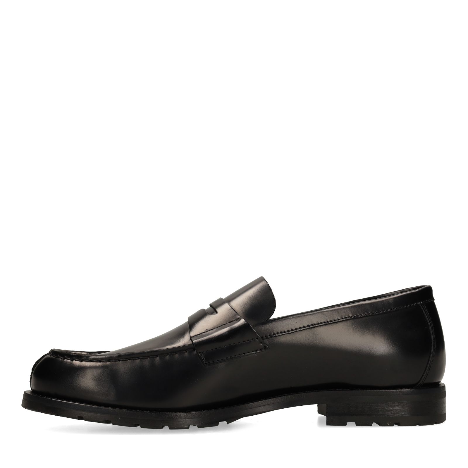 Zwarte leren loafers