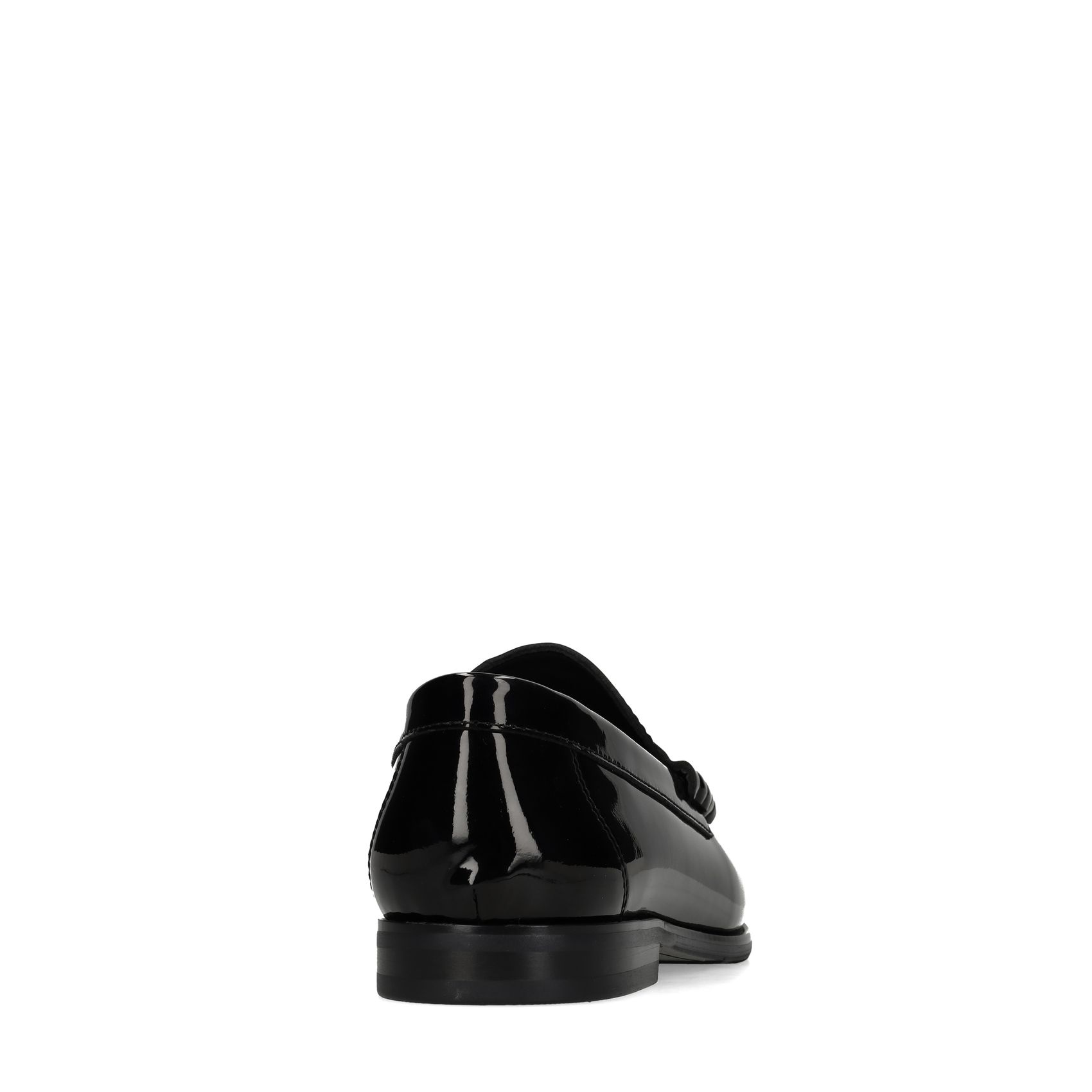 Schwarze Leder-Loafer mit Nieten
