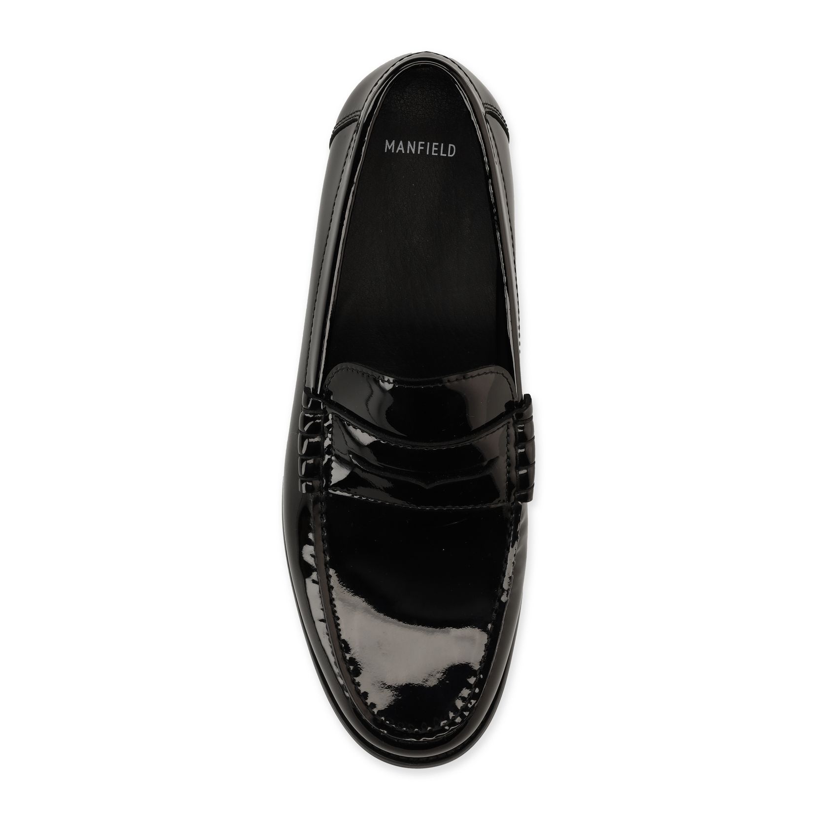 Schwarze Leder-Loafer mit Nieten