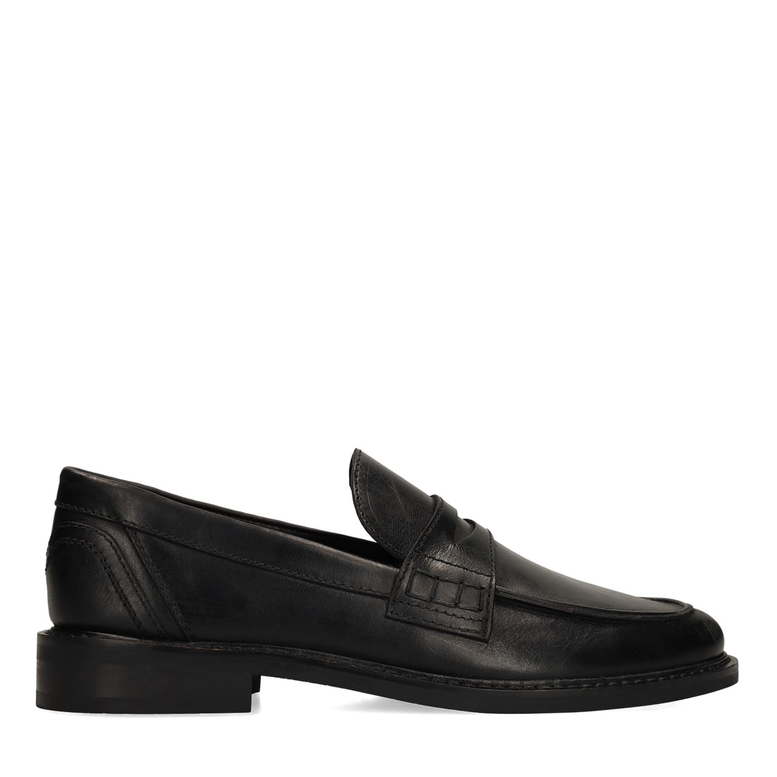 Zwarte leren loafers