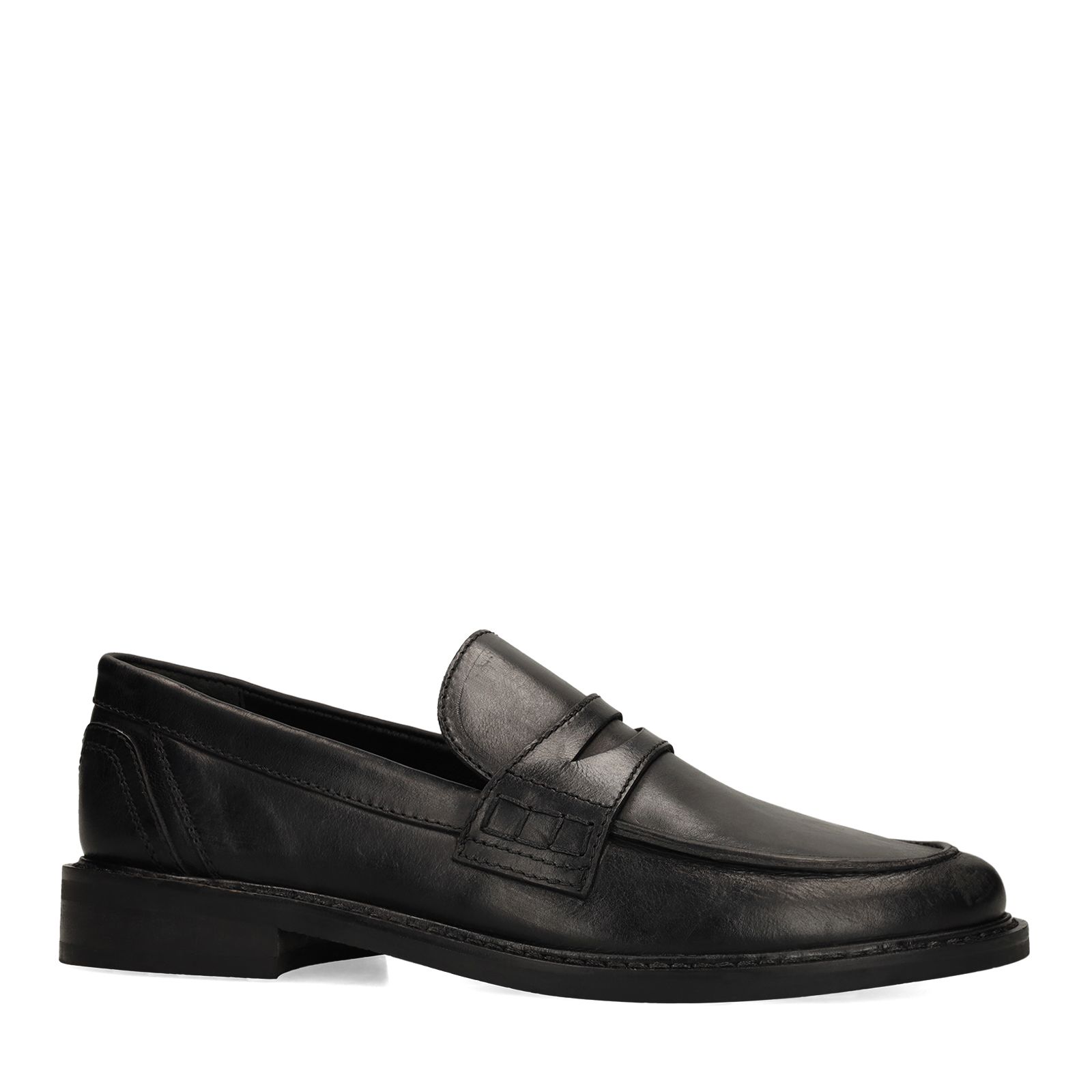 Zwarte leren loafers