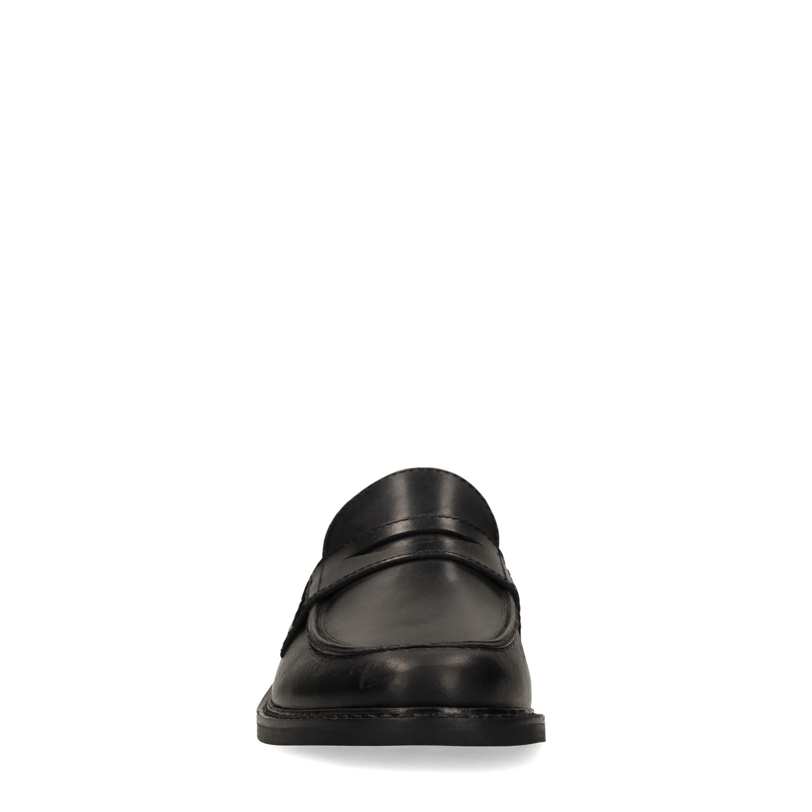 Zwarte leren loafers