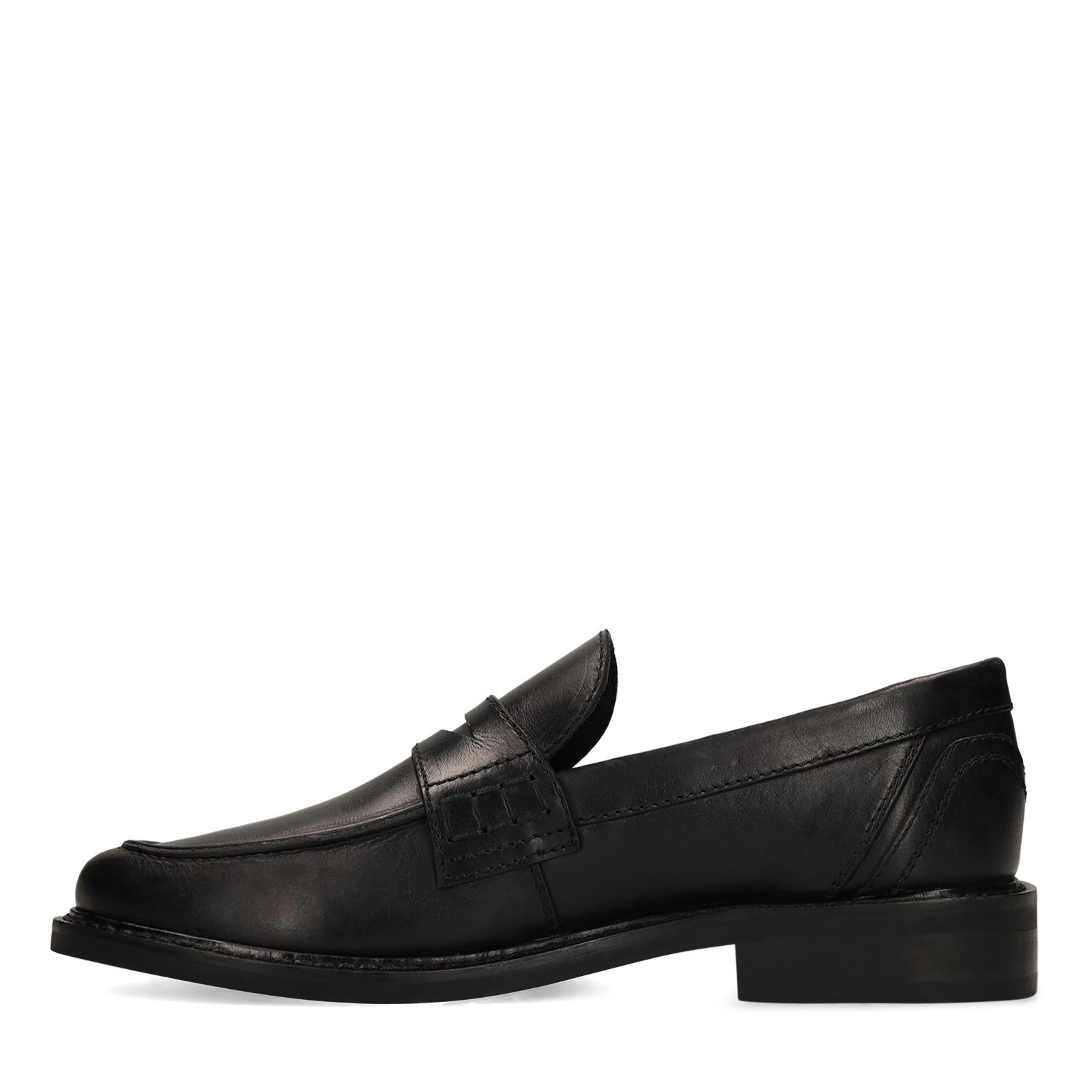 Zwarte leren loafers
