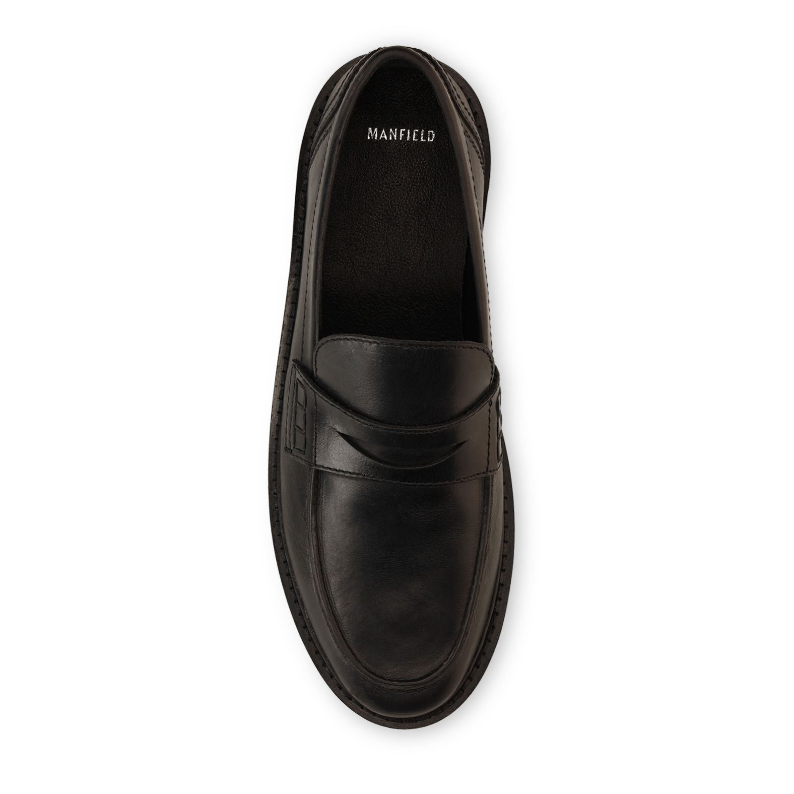 Zwarte leren loafers