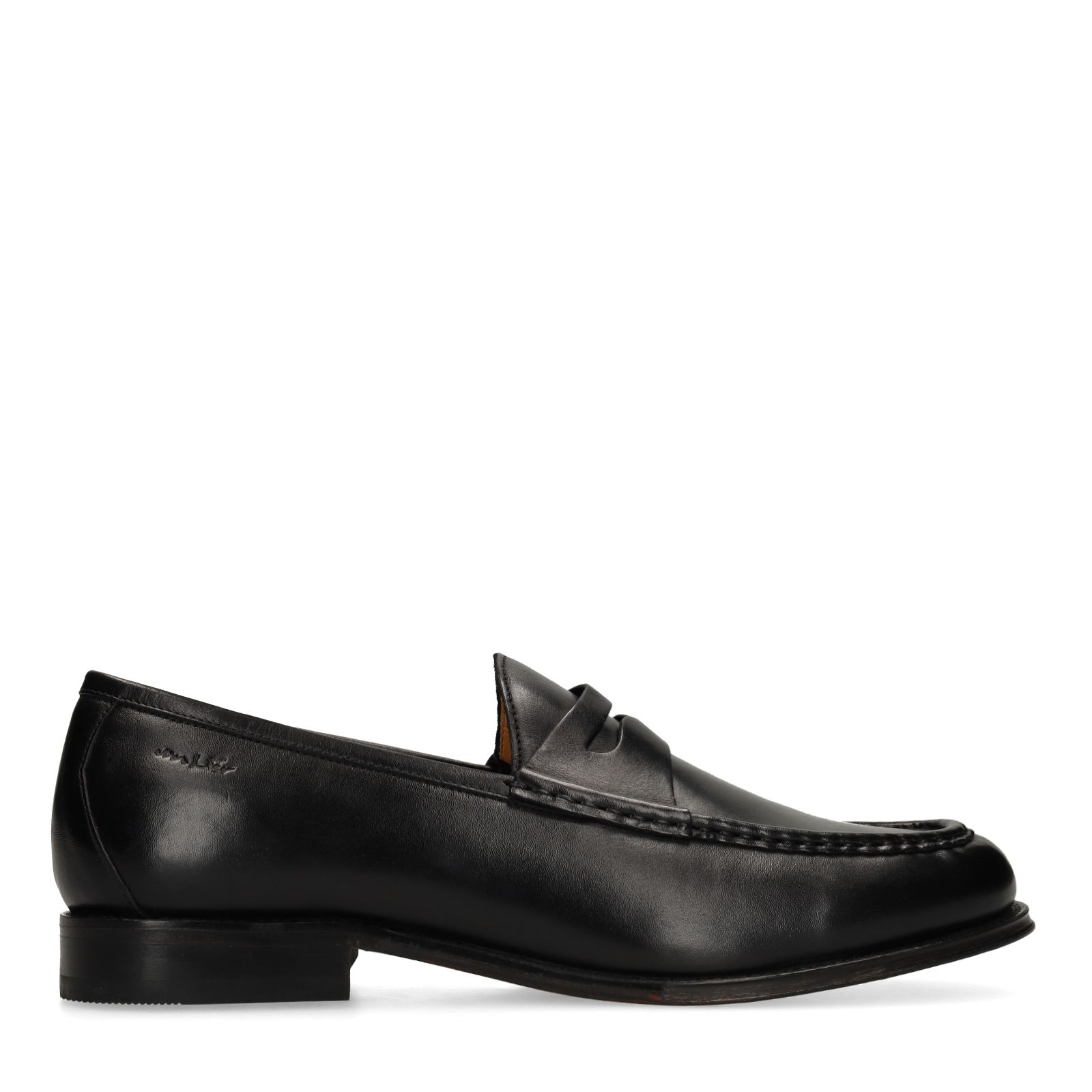 Zwarte Cambridge leren loafers
