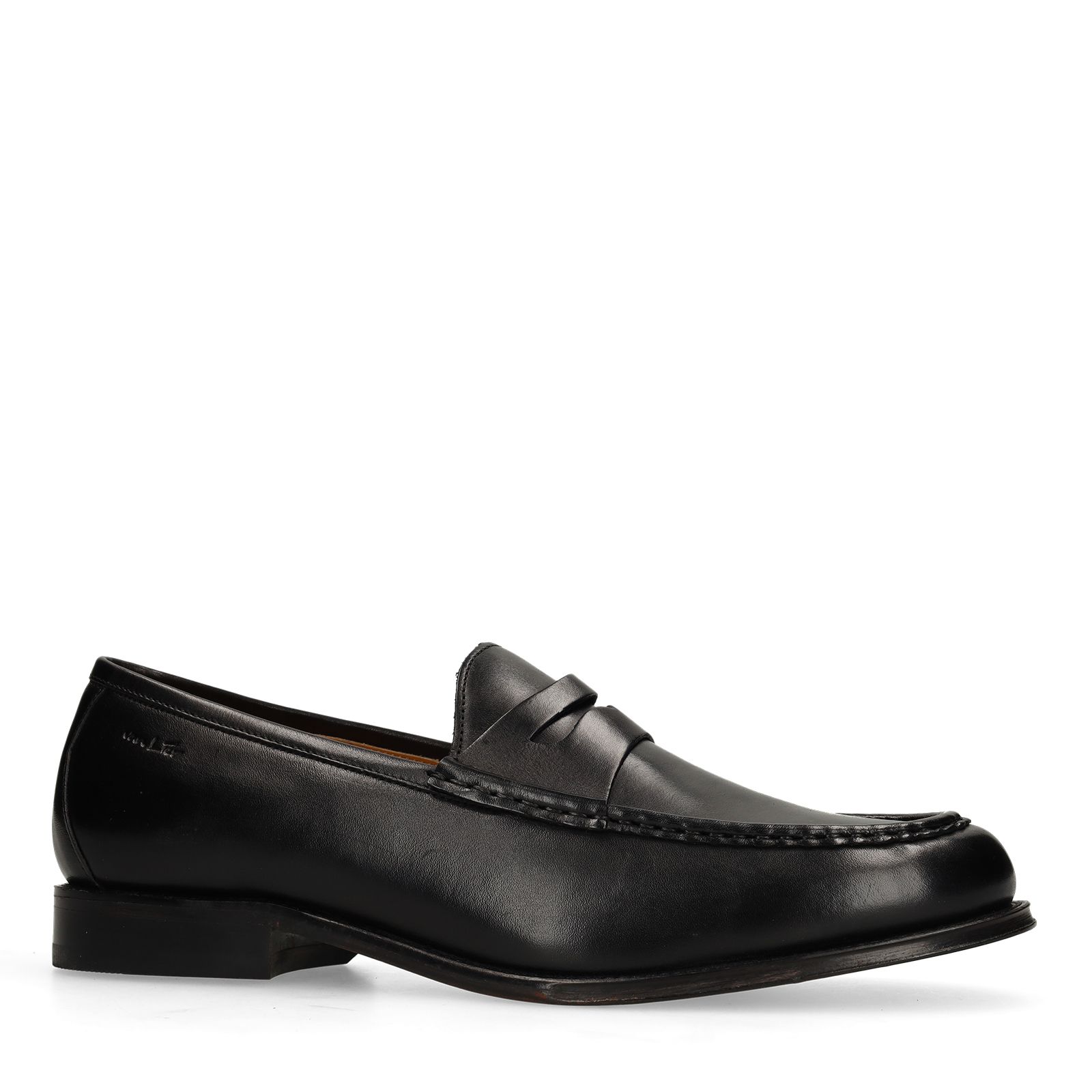 Zwarte Cambridge leren loafers