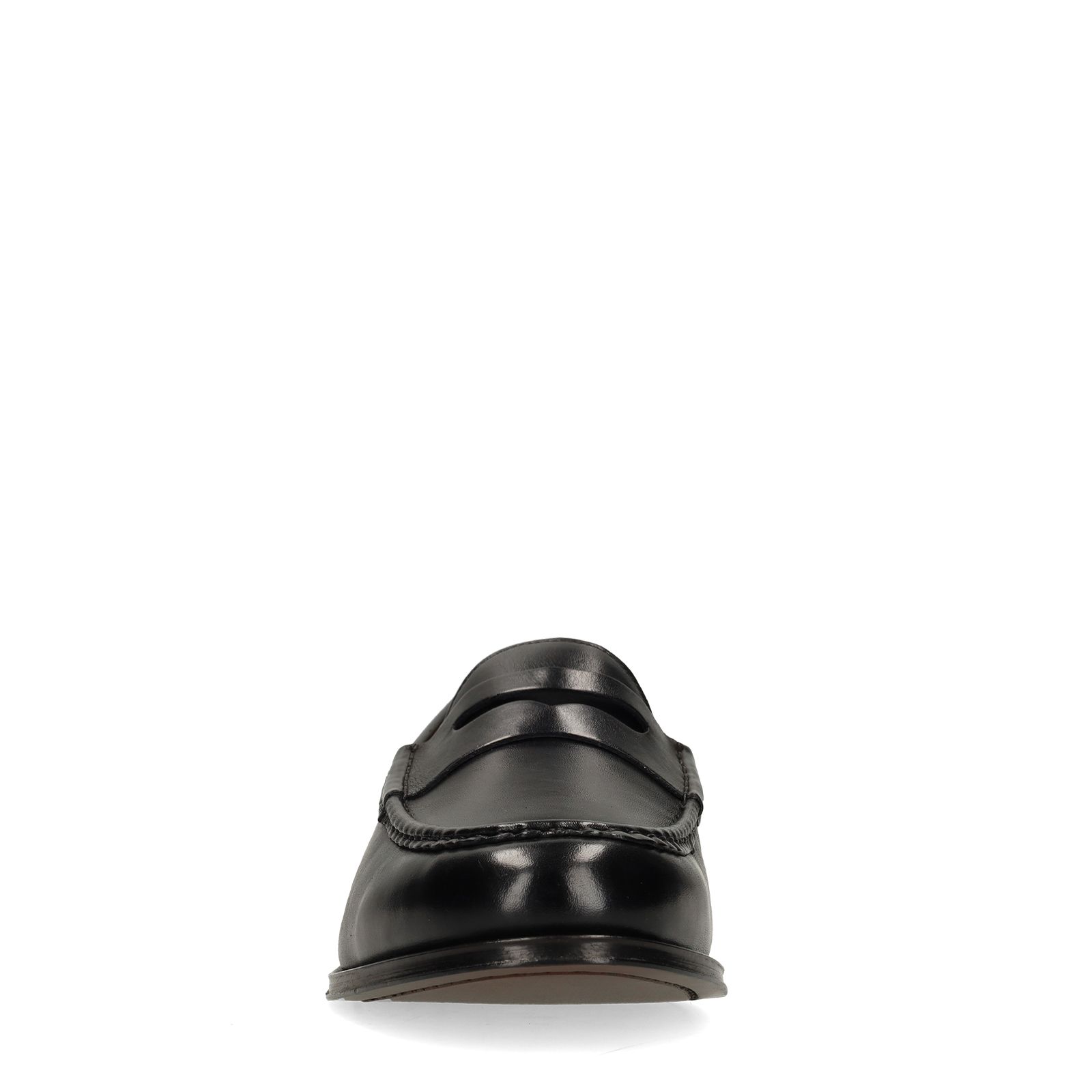 Zwarte Cambridge leren loafers