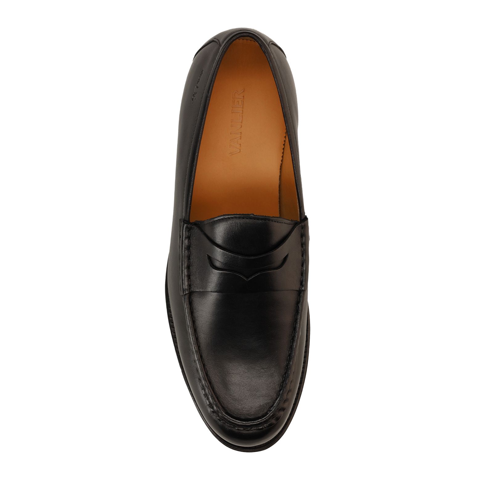 Zwarte Cambridge leren loafers