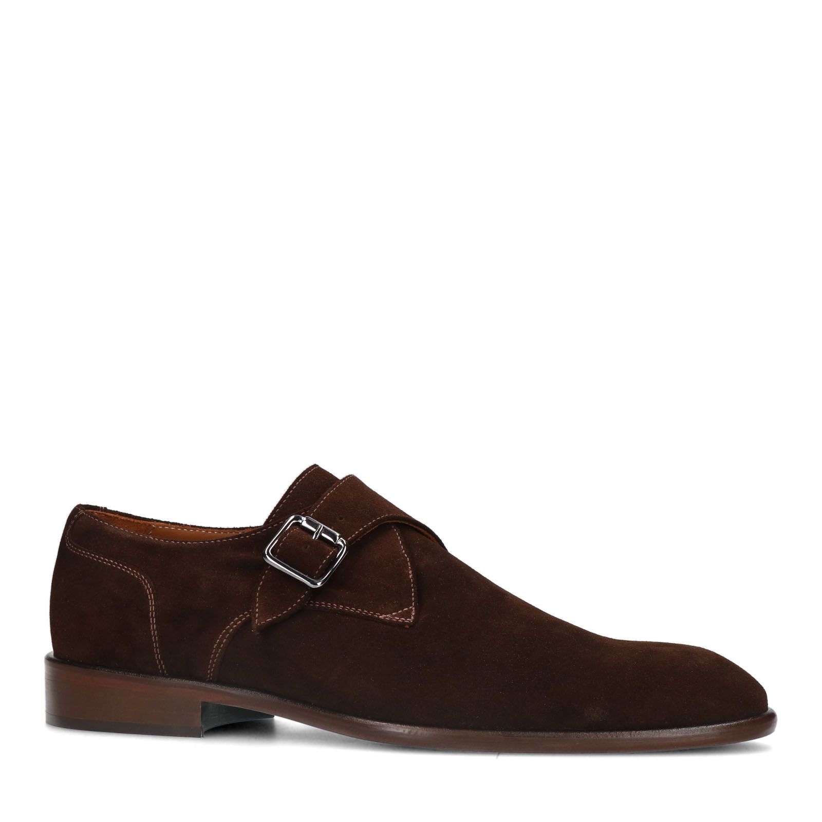Bruine suède gespschoenen