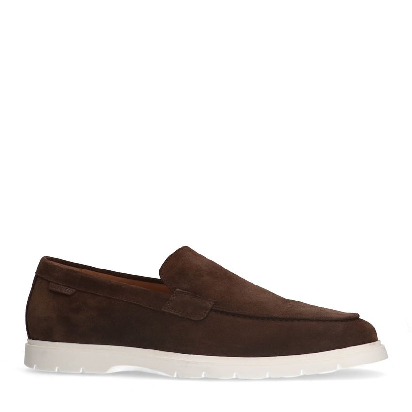 Braune Veloursleder-Loafer