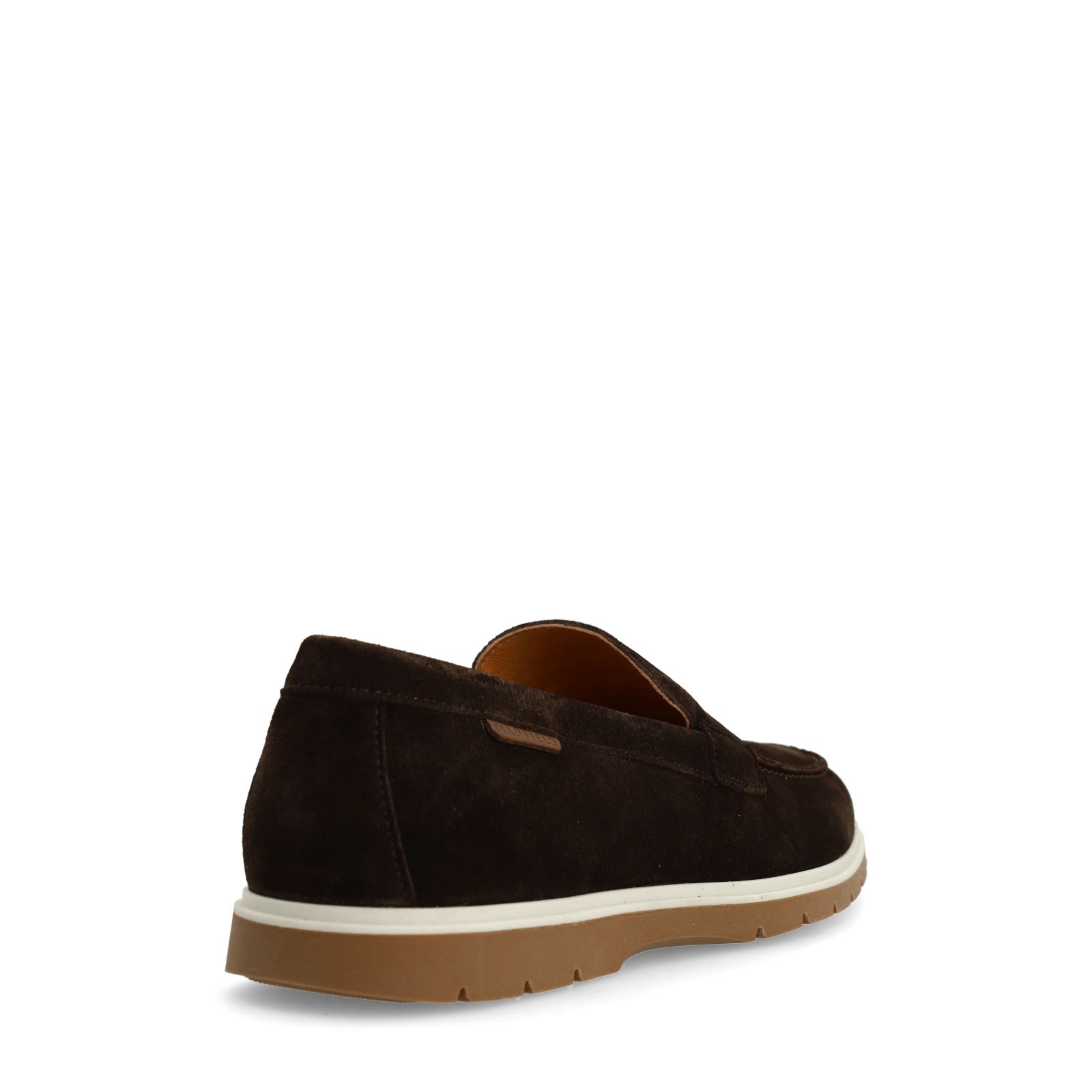 Bruine suède loafers