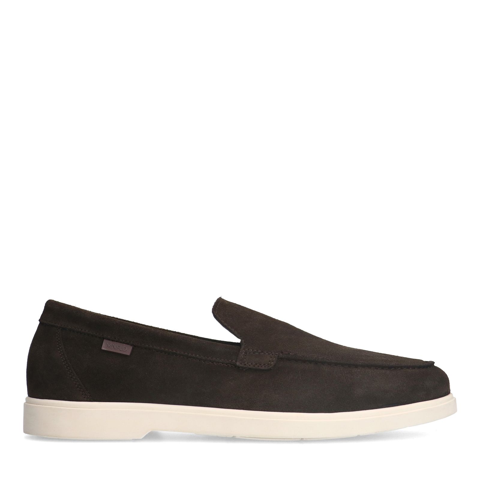 Bruine suède loafers