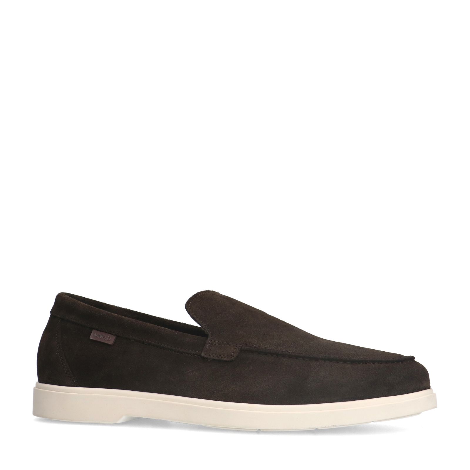 Bruine suède loafers