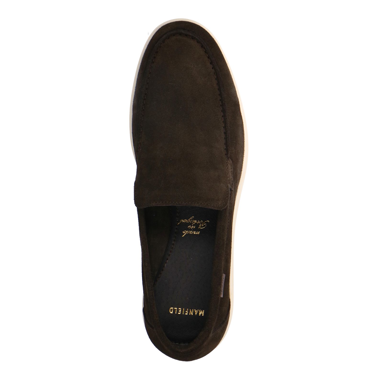 Bruine suède loafers
