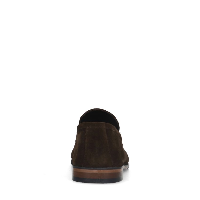 Braune Veloursleder-Loafer