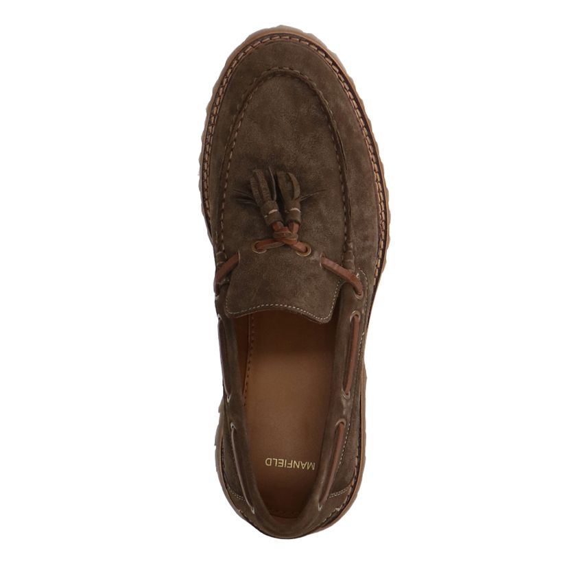 Bruine leren loafers