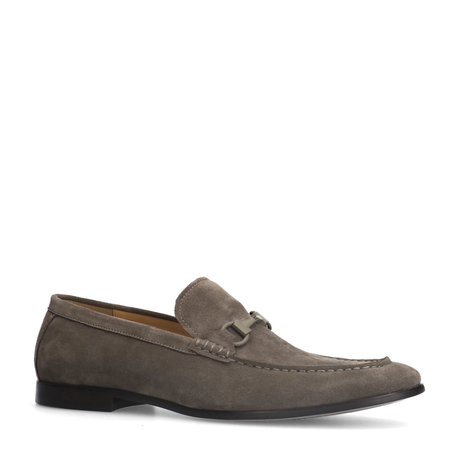 Bruine suède loafers