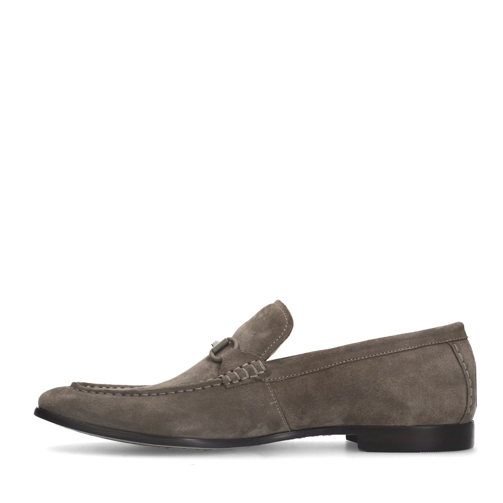 Bruine suède loafers