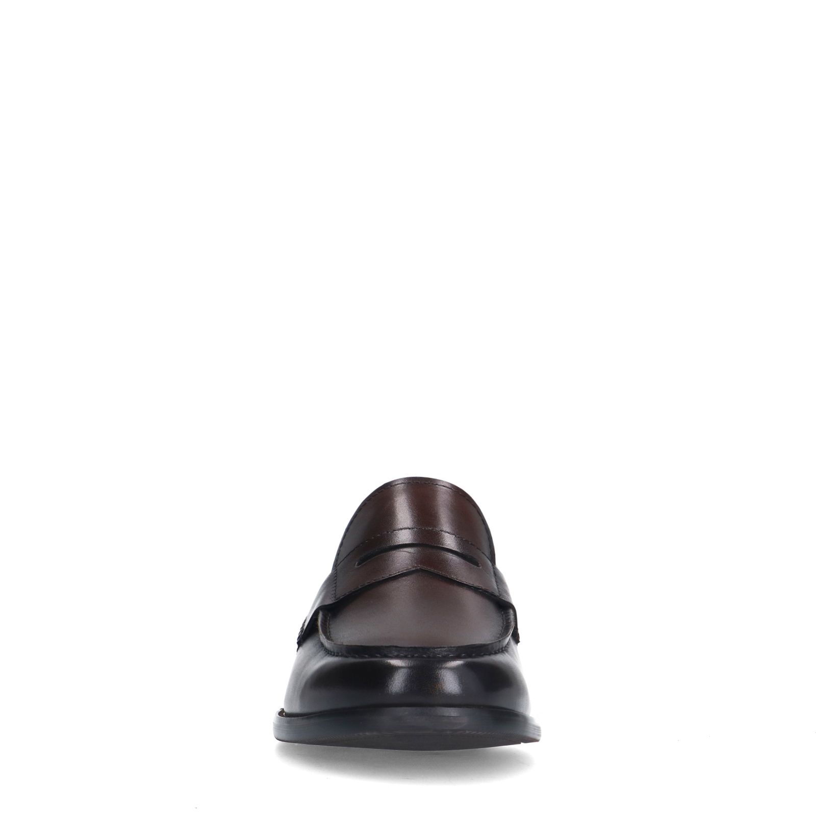 Donkerbruine leren loafers