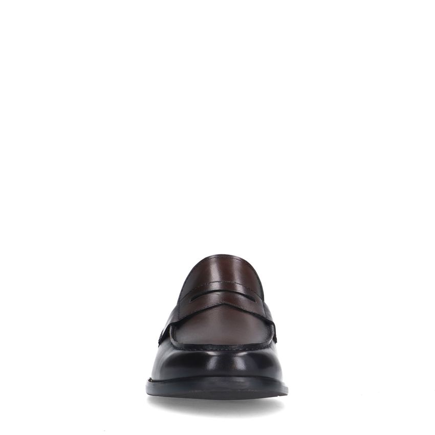 Dunkelbraune Leder-Loafer
