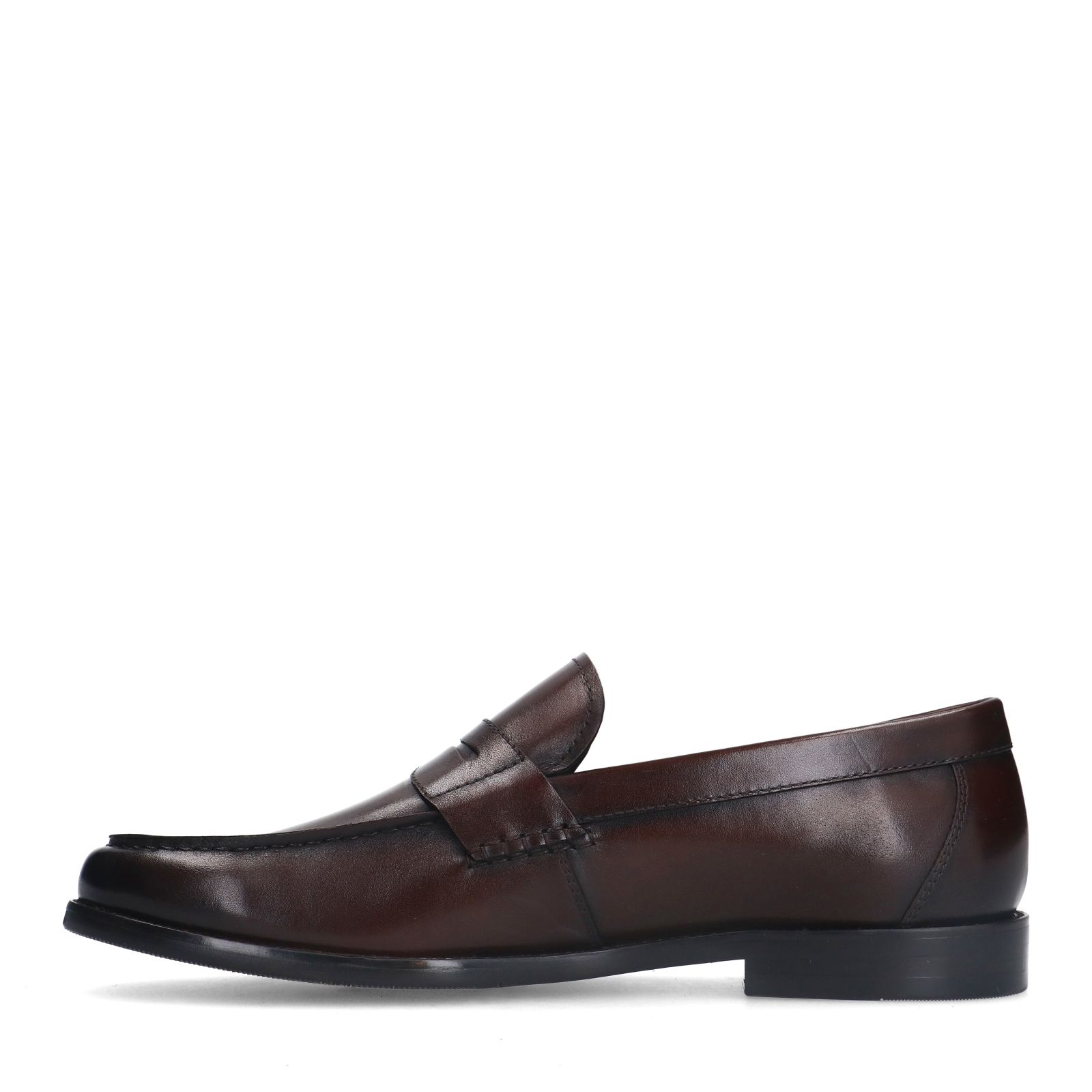 Donkerbruine leren loafers