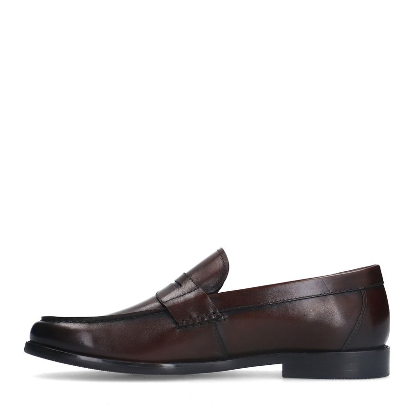 Dunkelbraune Leder-Loafer