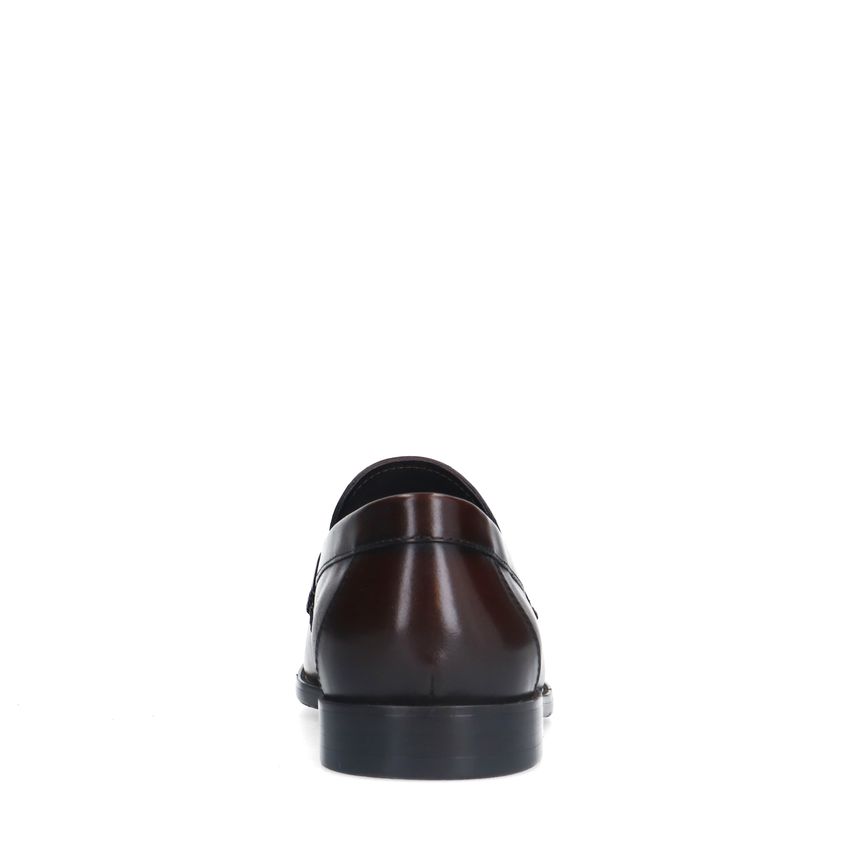 Dunkelbraune Leder-Loafer