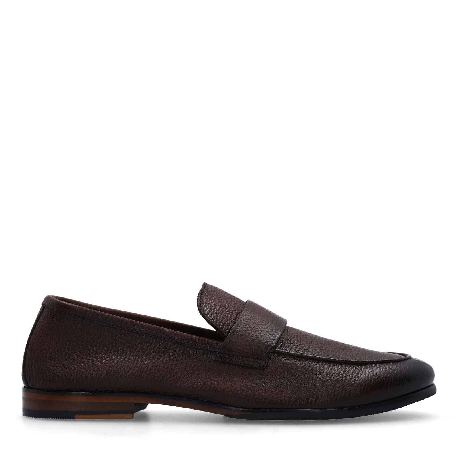 Bruine leren loafers