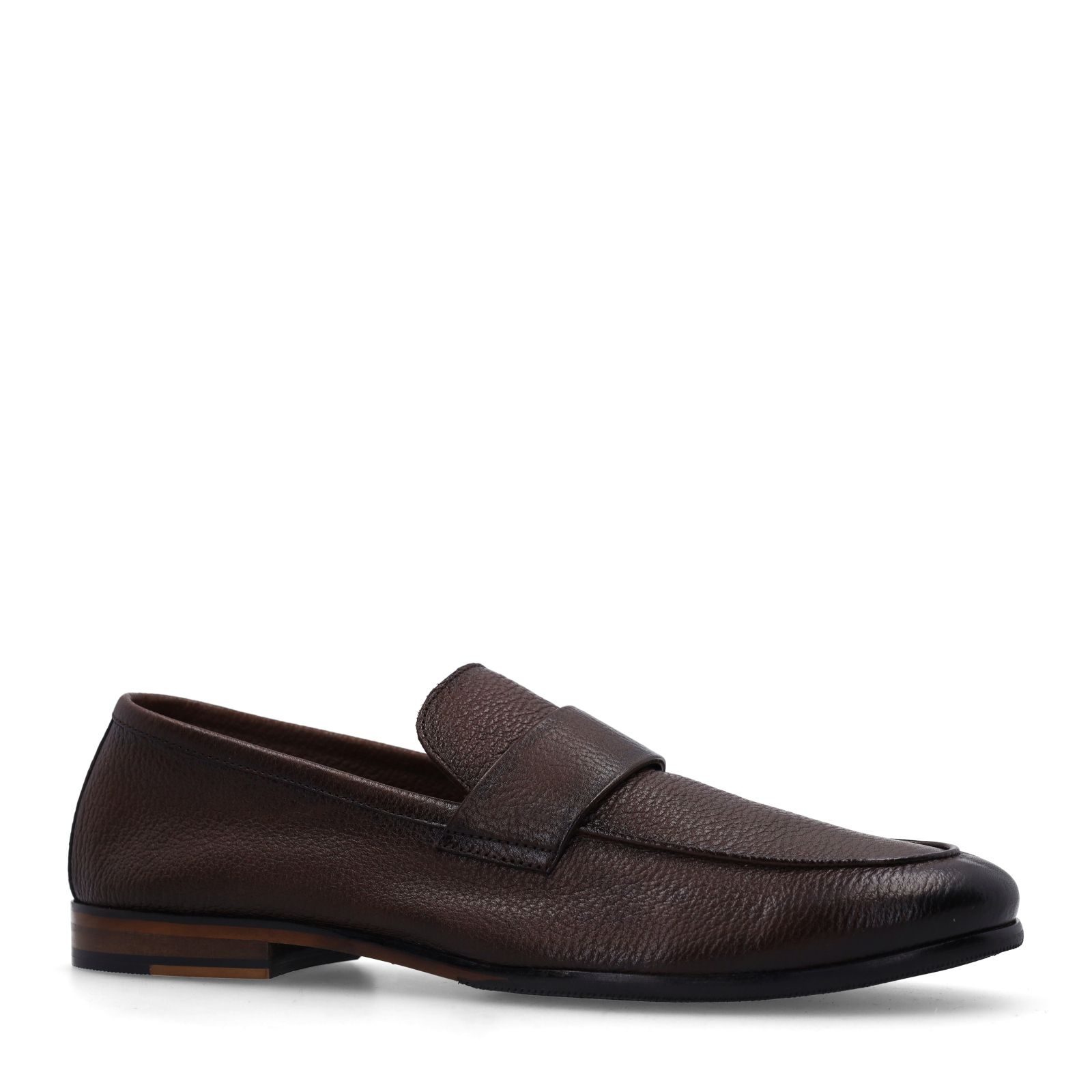 Bruine leren loafers