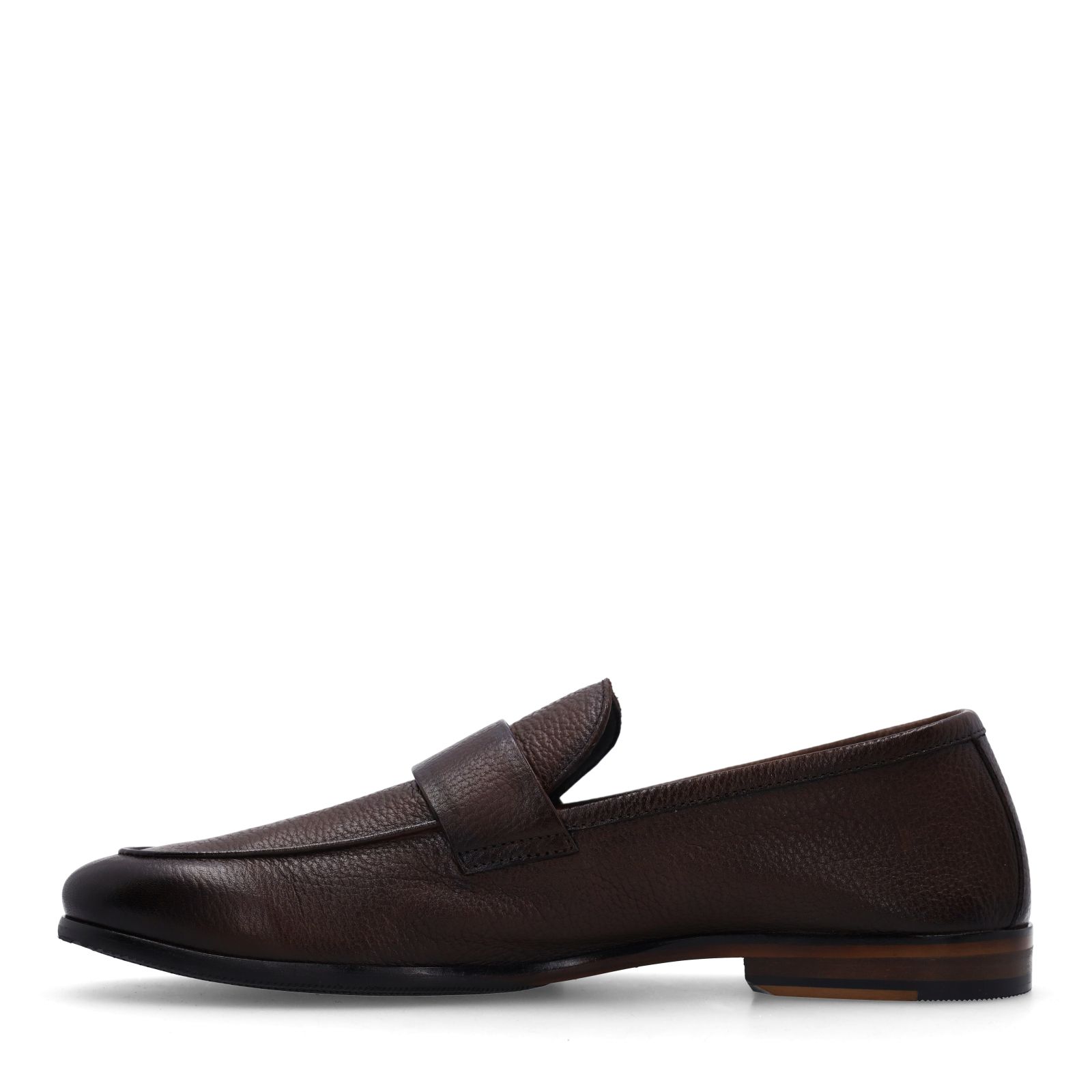 Bruine leren loafers