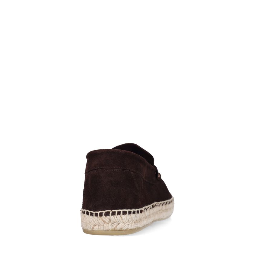 Dunkelbraune Veloursleder-Loafer