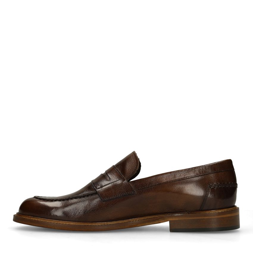 Braune Leder-Loafer