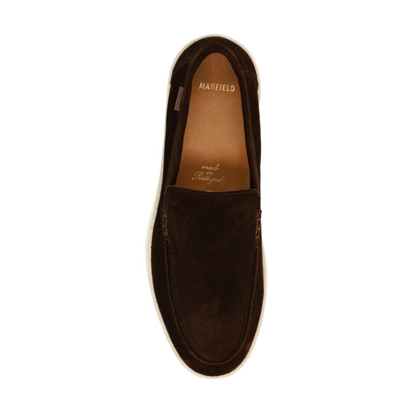 Braune Veloursleder-Loafer