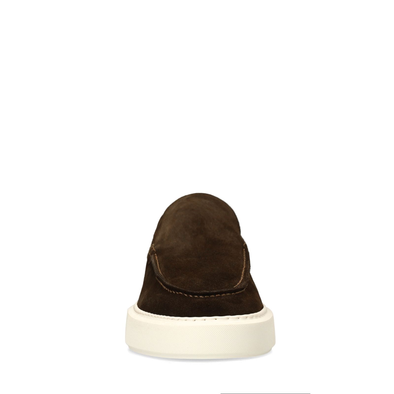 Bruine suède loafers