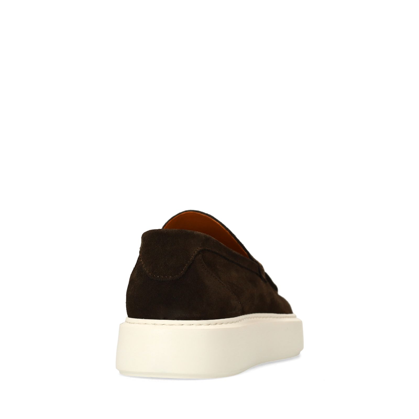 Bruine suède loafers