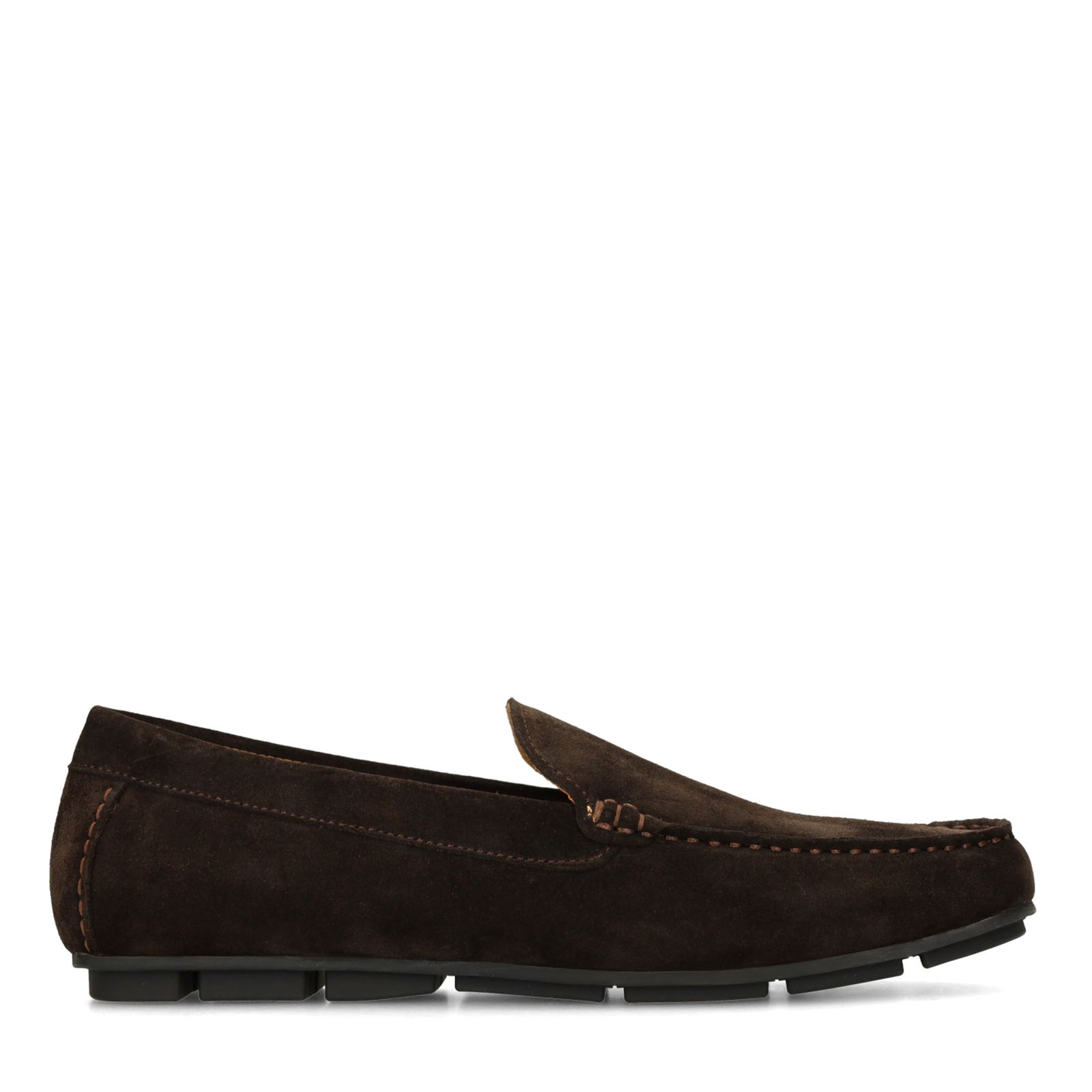 Donkerbruine suède loafers