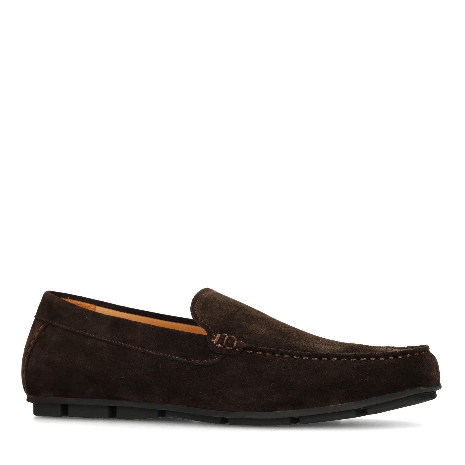 Donkerbruine suède loafers