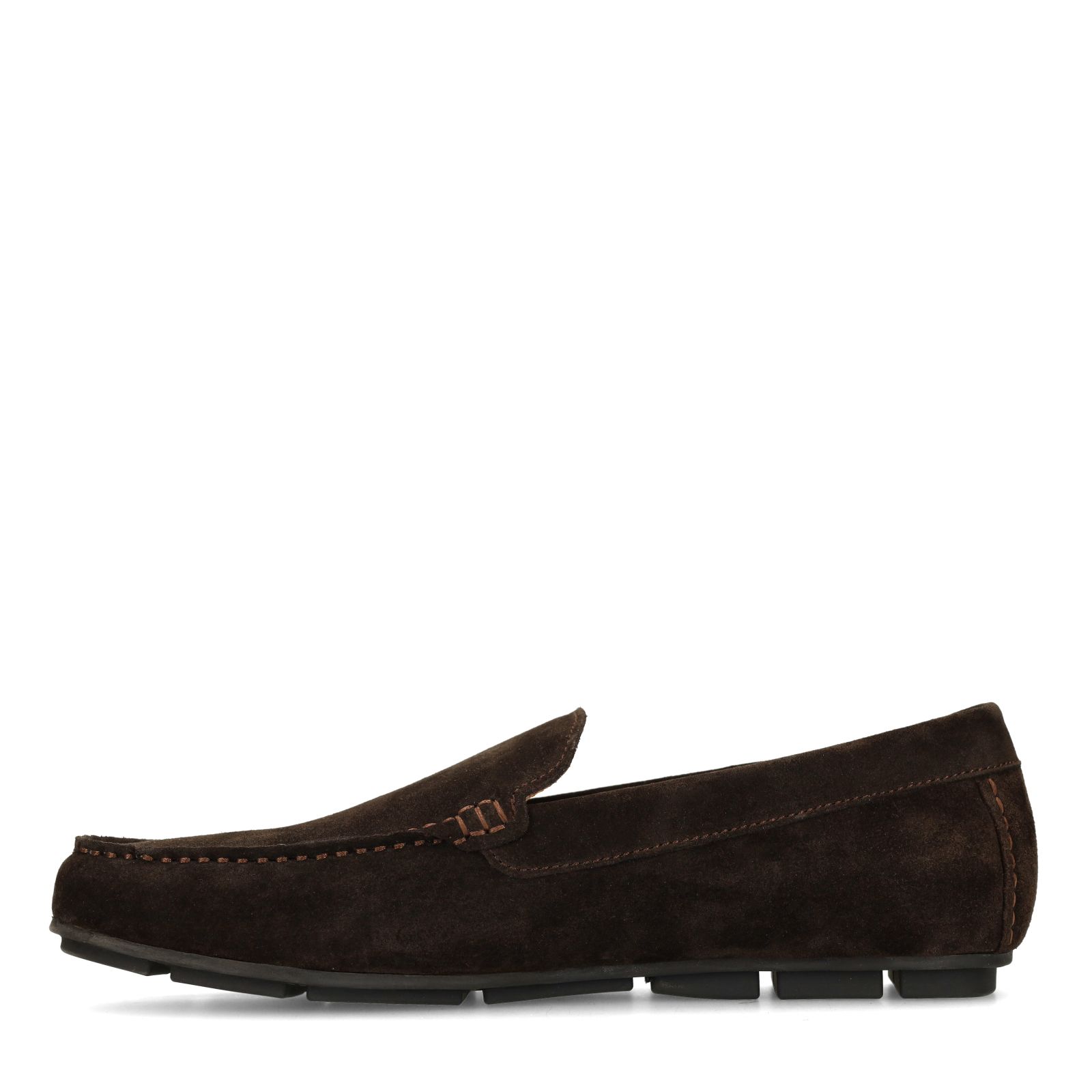 Donkerbruine suède loafers
