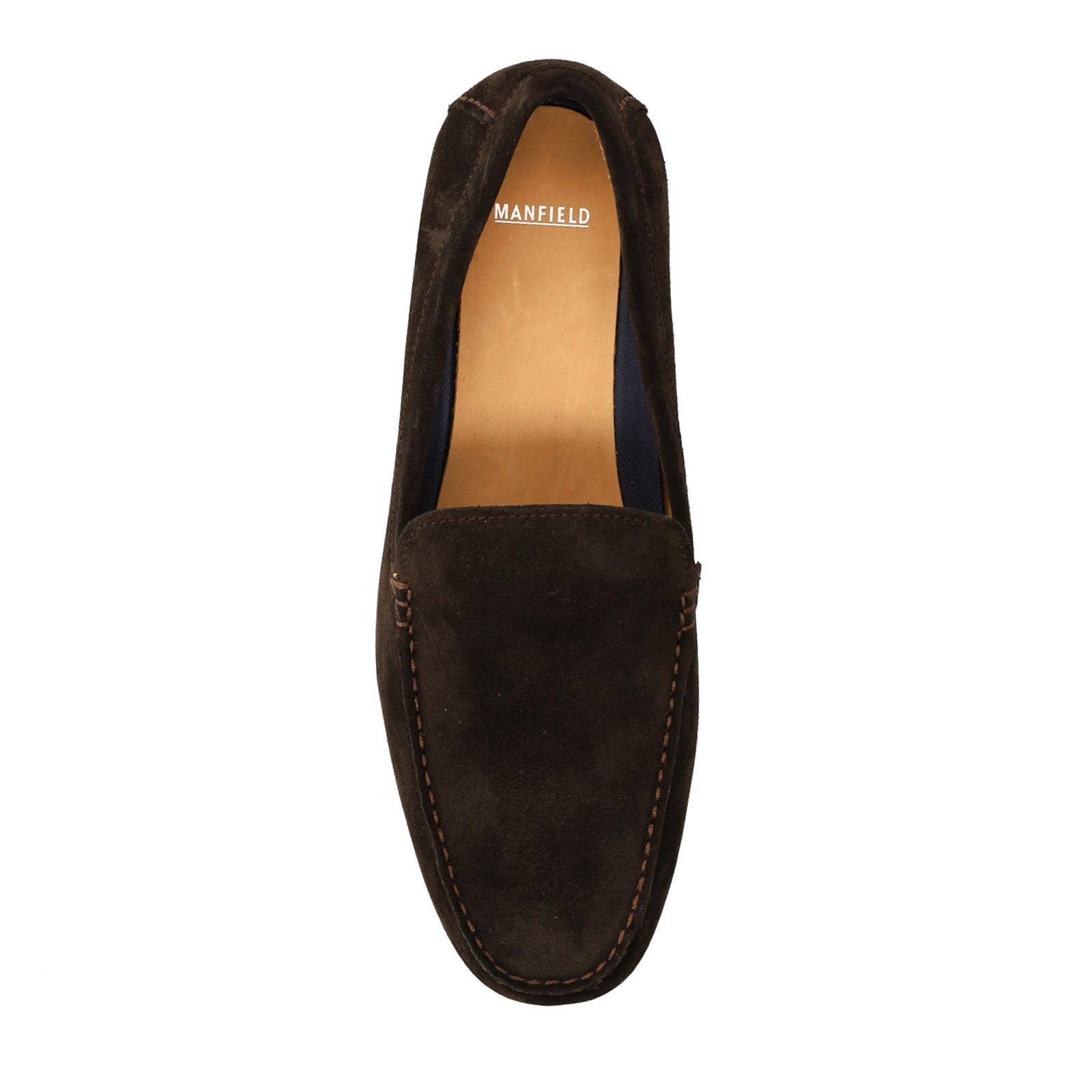 Donkerbruine suède loafers