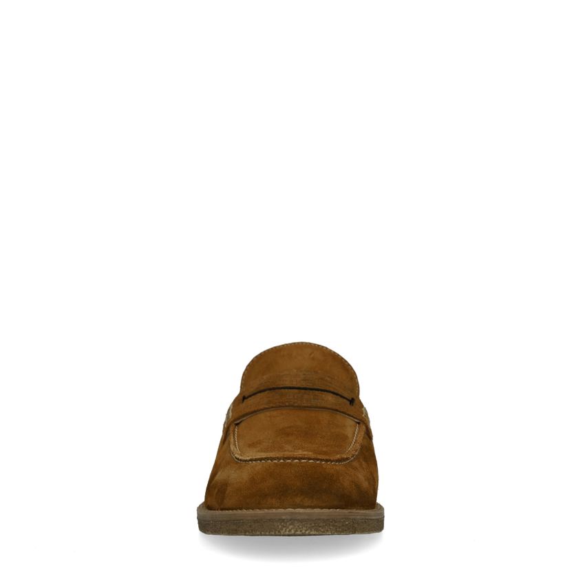 Braune Veloursleder-Loafer