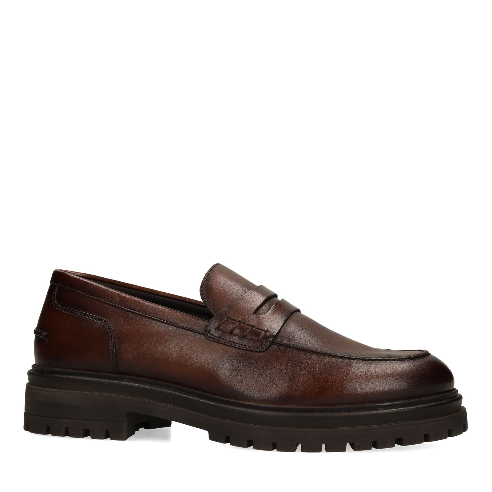 Dunkelbraune Leder Loafer