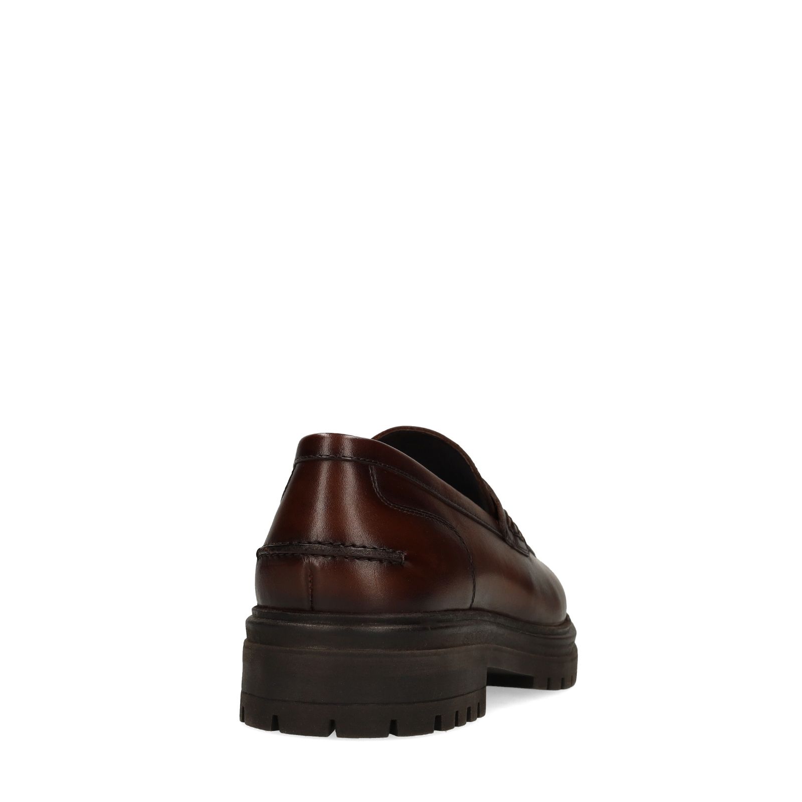 Donkerbruine leren loafers