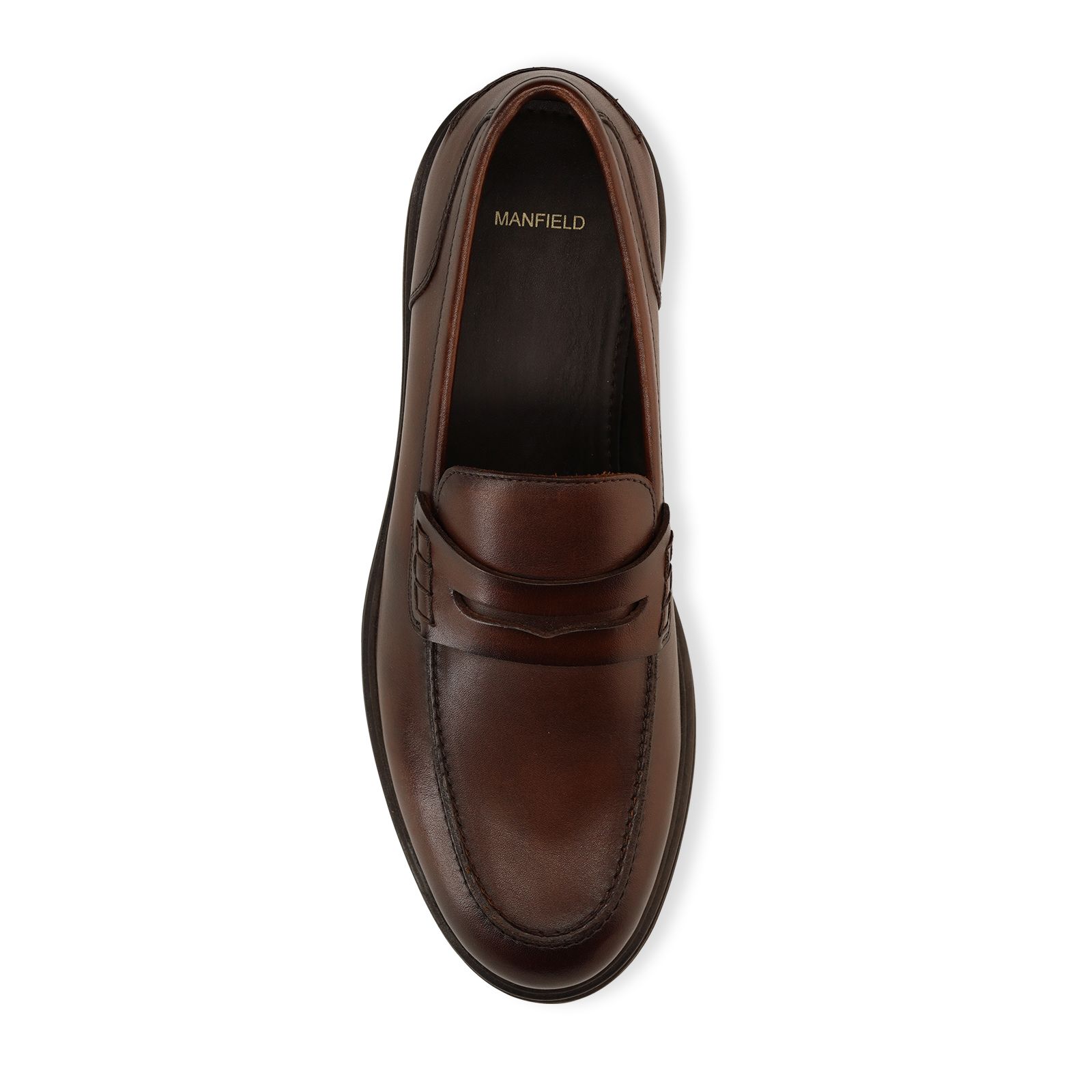 Donkerbruine leren loafers