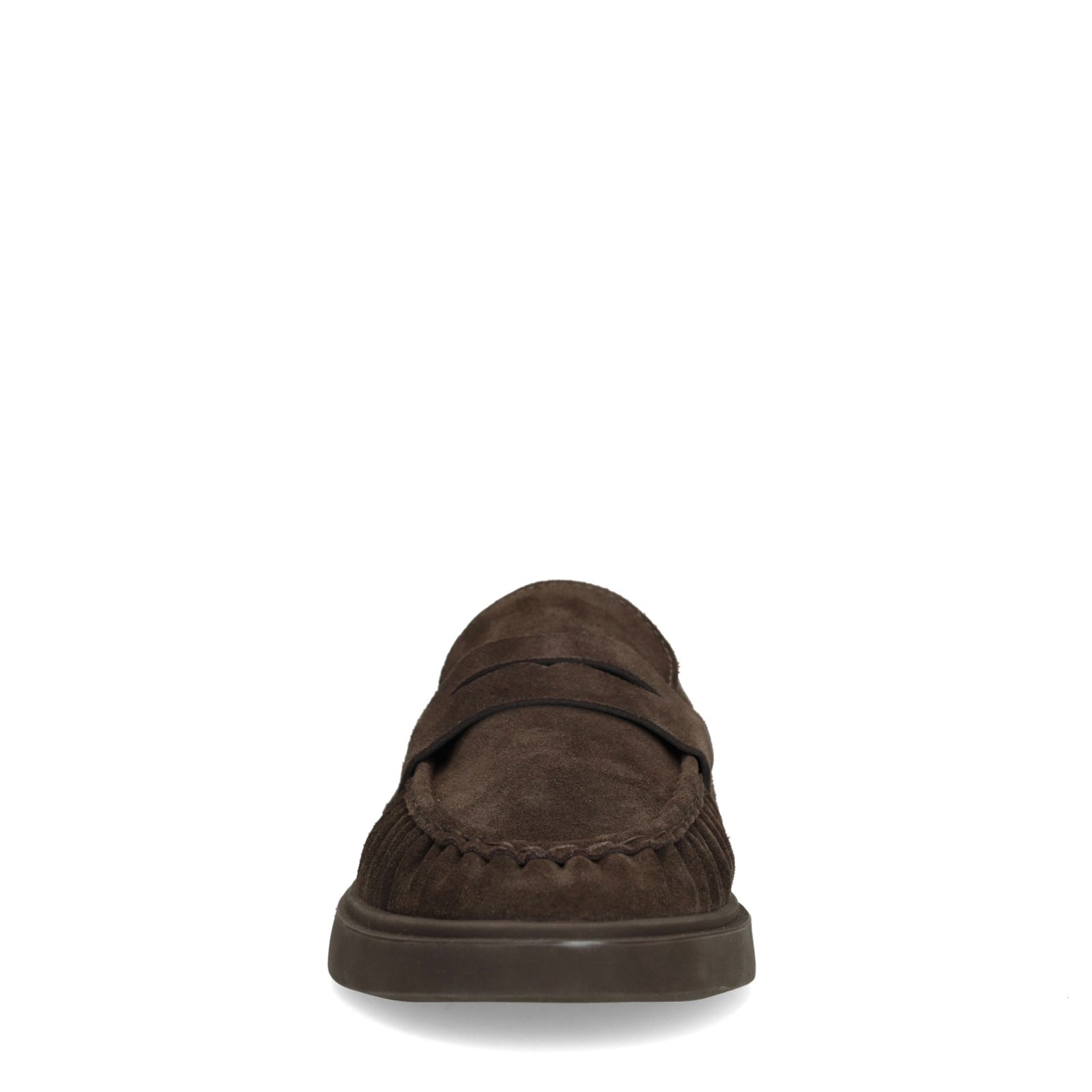 Bruine suède loafers