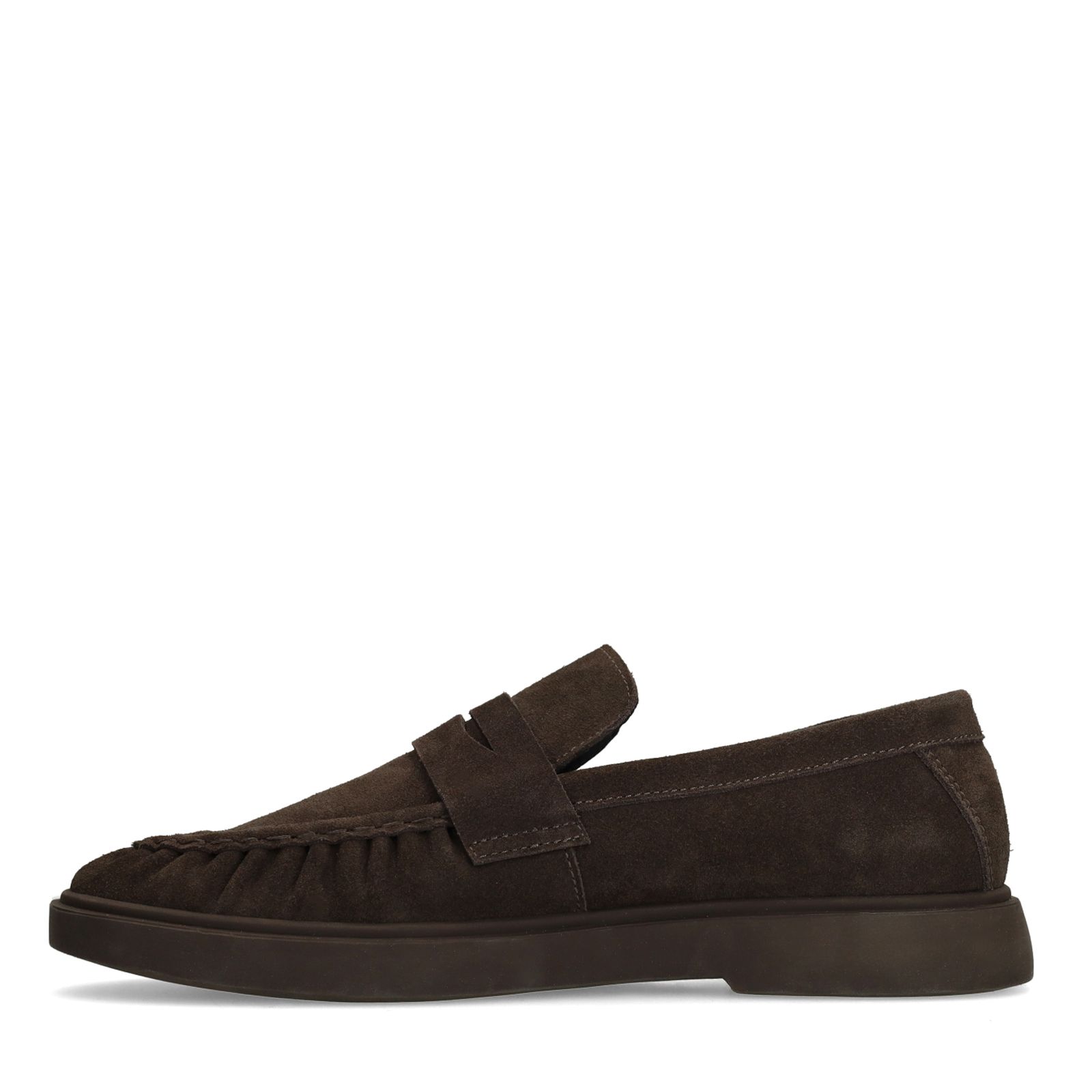 Bruine suède loafers