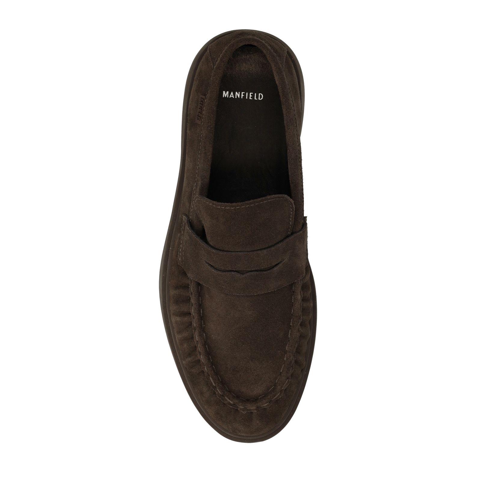 Bruine suède loafers