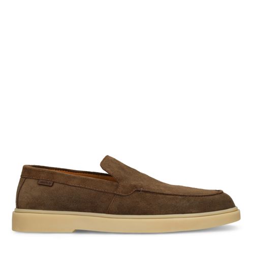 Braune Veloursleder-Loafer