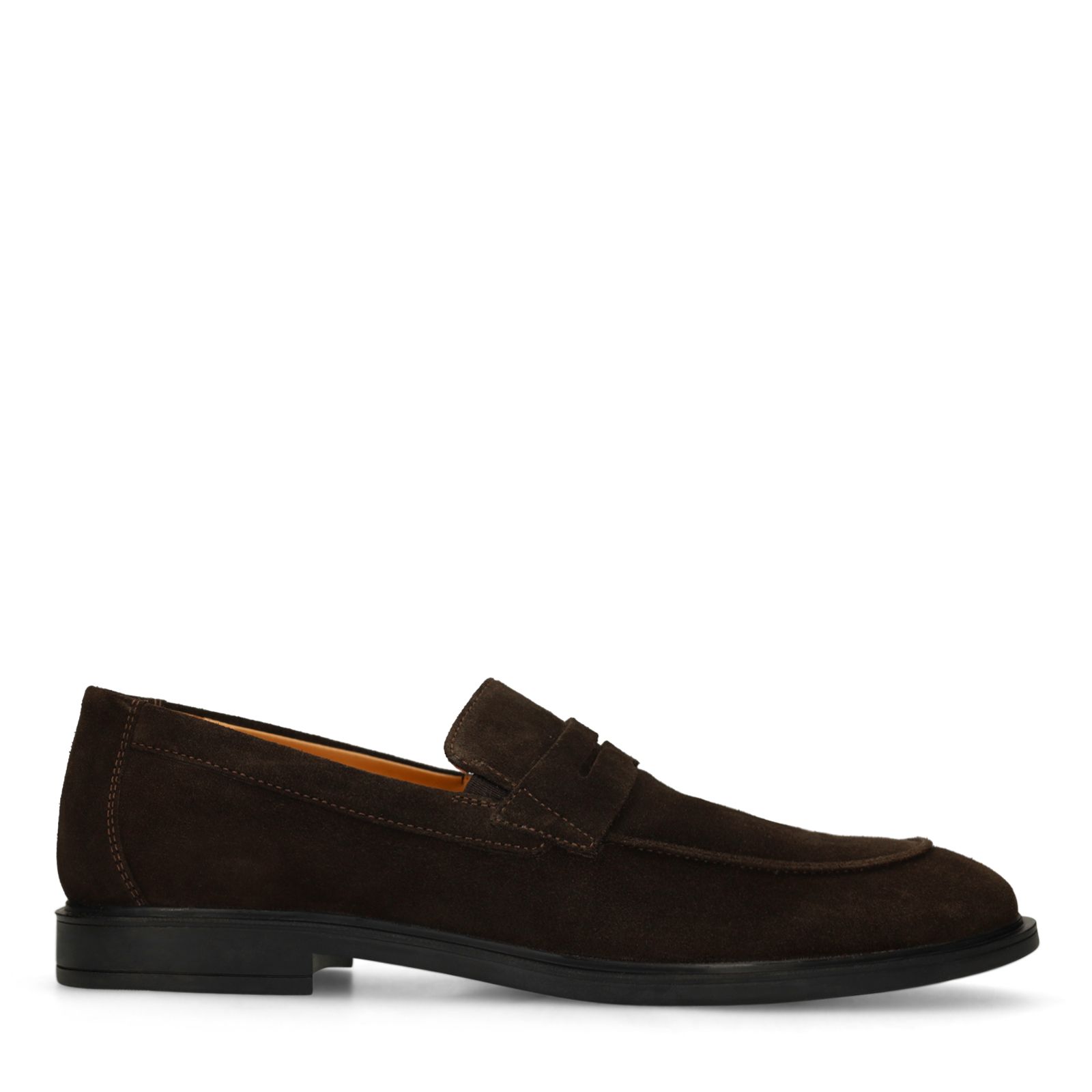 Dunkelbraune Veloursleder-Loafer